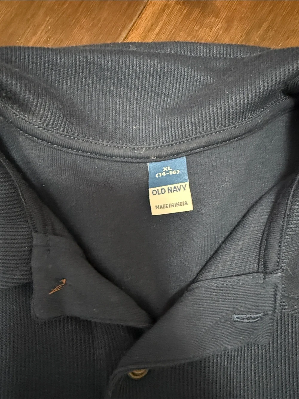 Old Navy Navy Long-Sleeve Polo Shirt